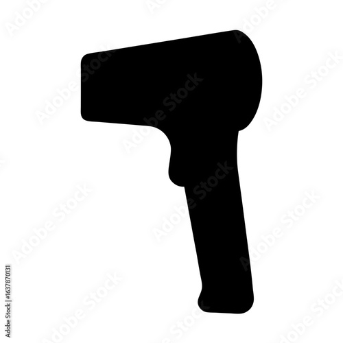 Infrared thermometer gun vector illustration for temperature measurement and scanning device use