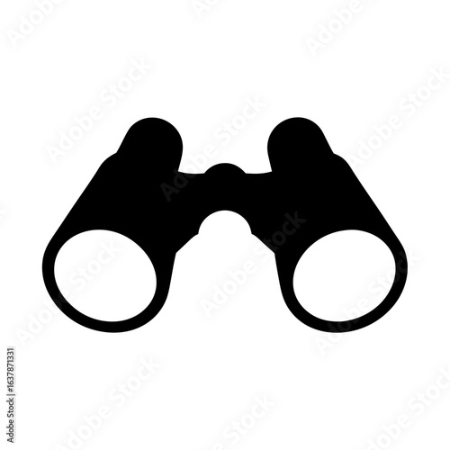 Find focus with binoculars vector image for search and discovery optical equipment viewing tool