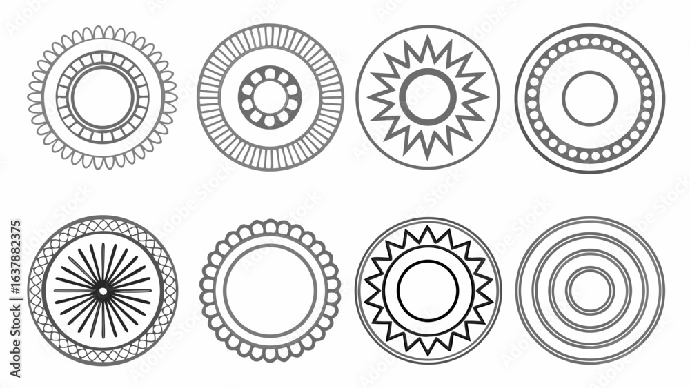 Collection of Decorative Circular Designs. Collection of Decorative Circular Designs.
