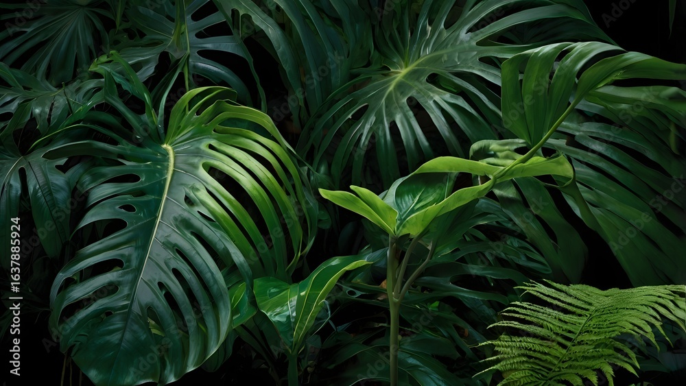 Fototapeta green fern leaves