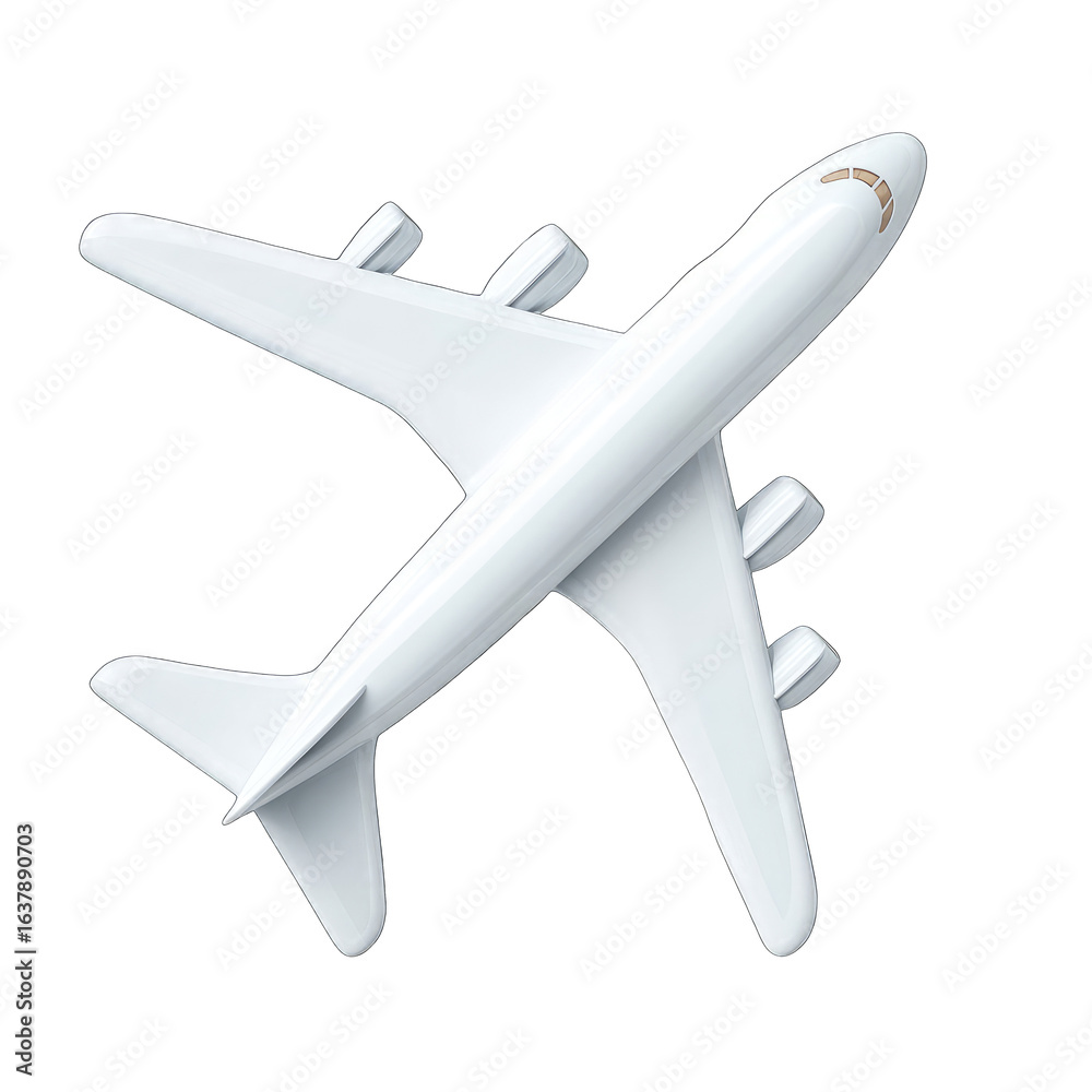 Obraz premium Simple white airplane icon (1)