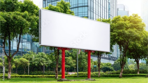 Wallpaper Mural Blank Billboard Mockup Against Urban Backdrop: Ideal for Outdoor Advertising and Promotional Campaigns Torontodigital.ca