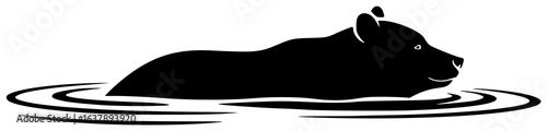 bear walking in forest with bear eating fish and drinking water outdoors freely always