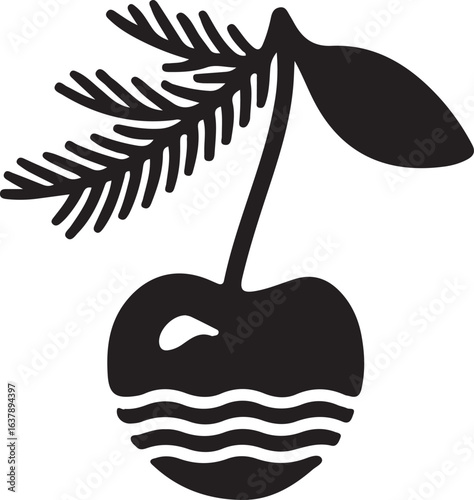 The logo features a cherry with a stem