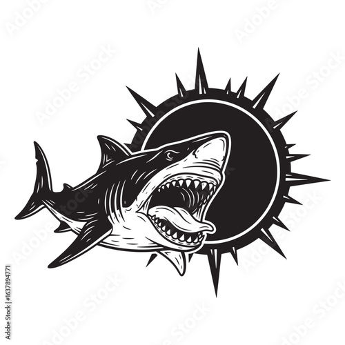 fierce shark vector image