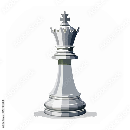 Vector illustration of a king chess piece Strategy game concept Tournament gameplay challenge abstract competition