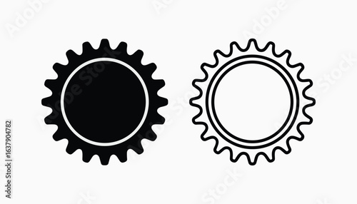 cold drinks or bear Bottle cap silhouette and outline vector isolated on white background.