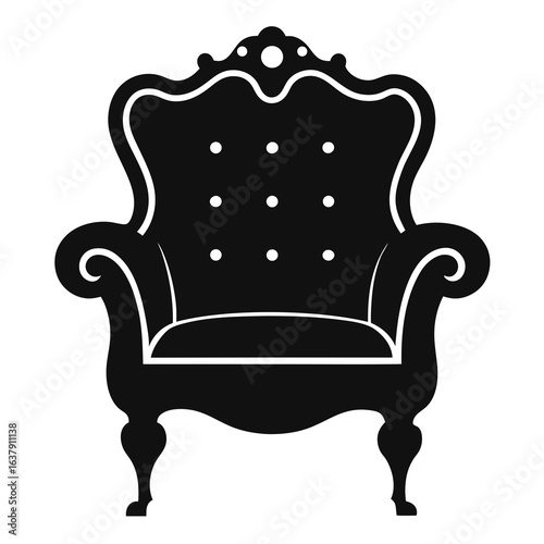 classic armchair isolated on white background