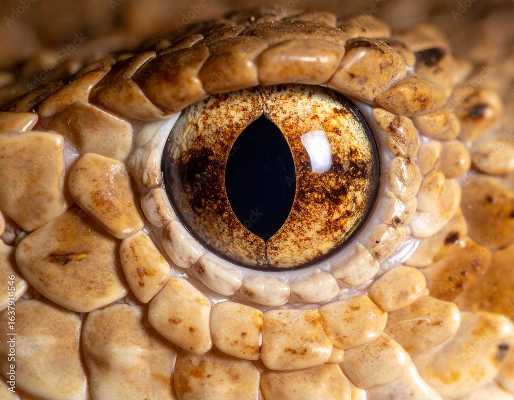 Fototapeta premium Detailed Close-Up of a Snake's Eye with Scales