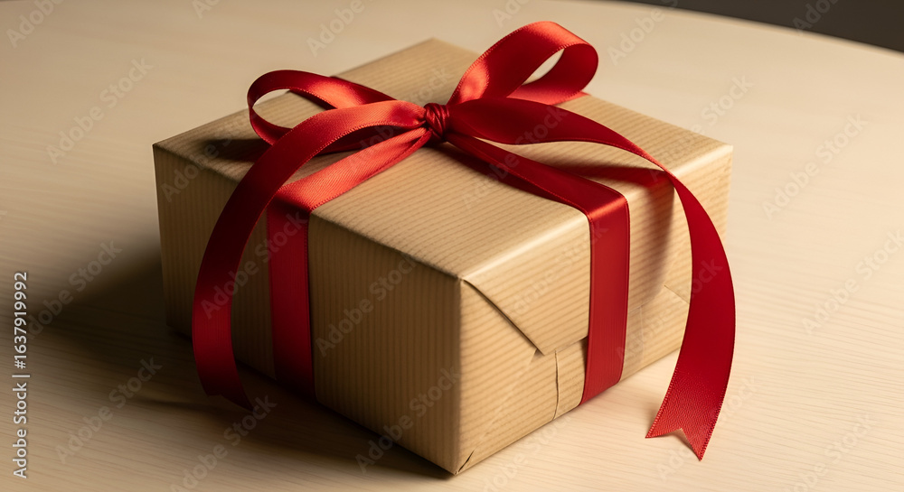 Obraz premium red gift box