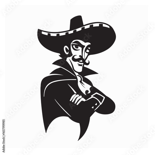 Cartoon Spanish Matador Character in Traditional Costume Vector Illustration Design