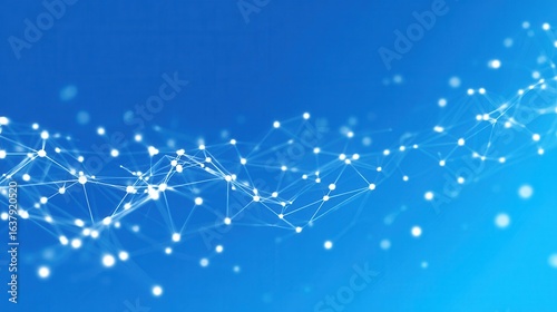 glowing network blue background abstract