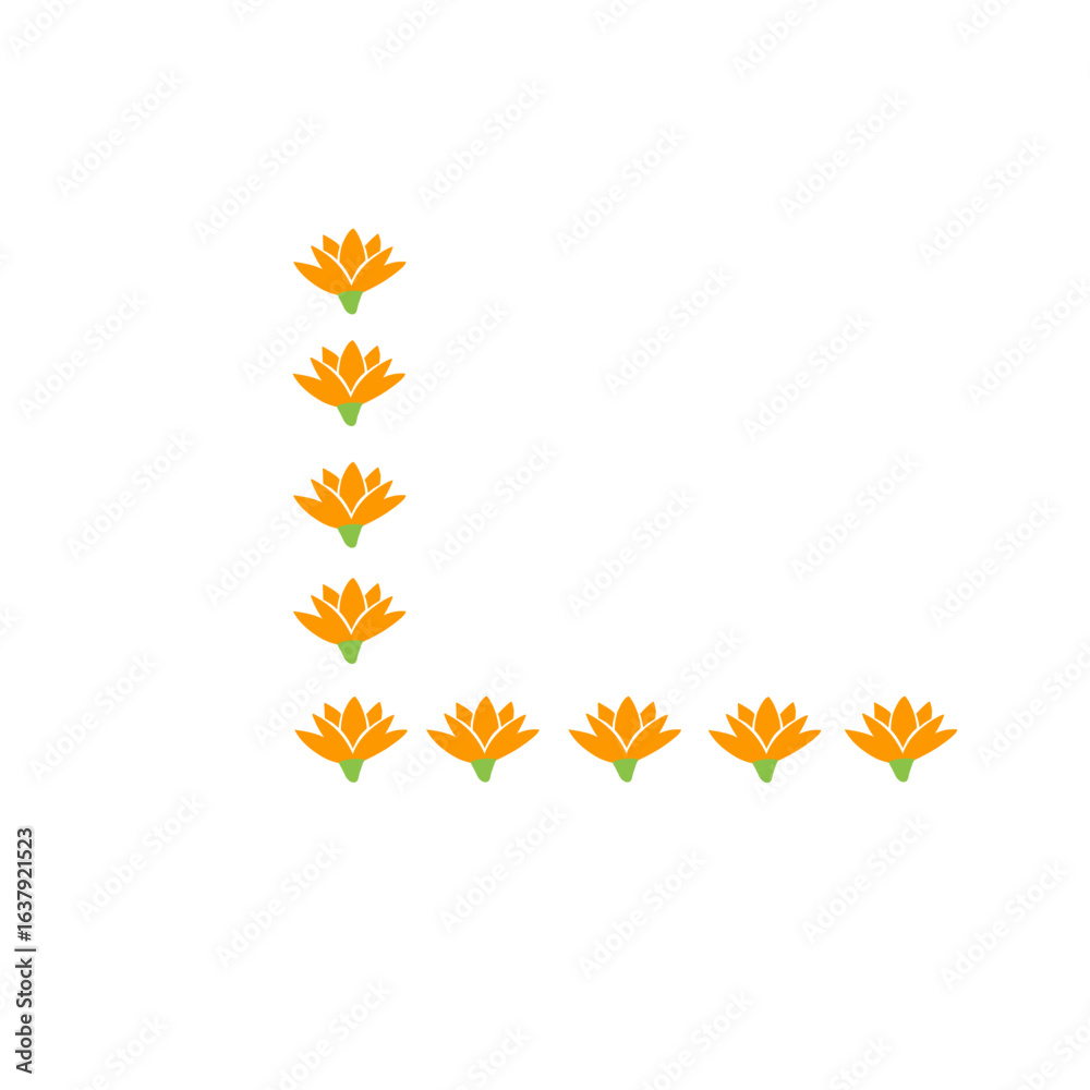 Obraz premium floral corner border decoration