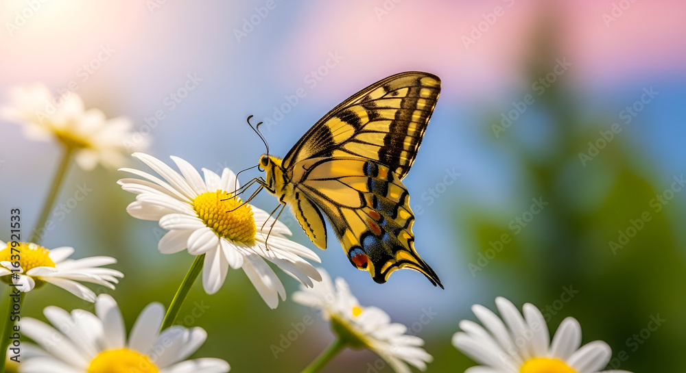 Fototapeta premium butterfly on flower