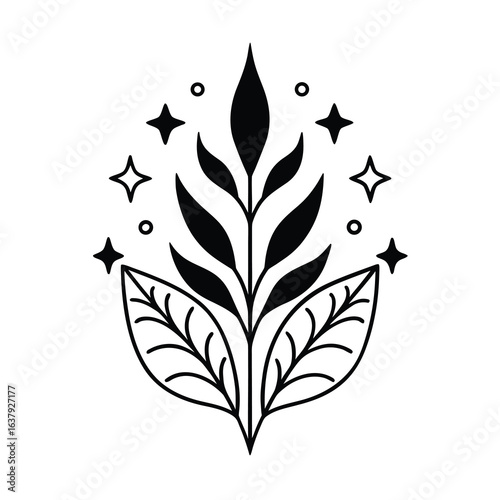 natures magic foliage vector design on white background 