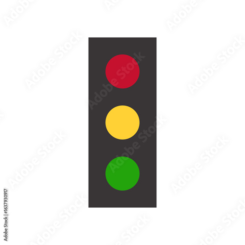traffic light vector design. Traffic light flat design, stop light and navigation. simple traffic light design illustration