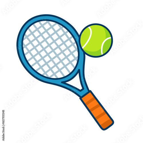 tennis racket and ball