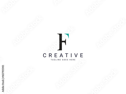 f modern letter logo