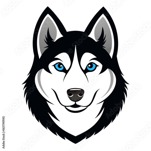 husky head vector