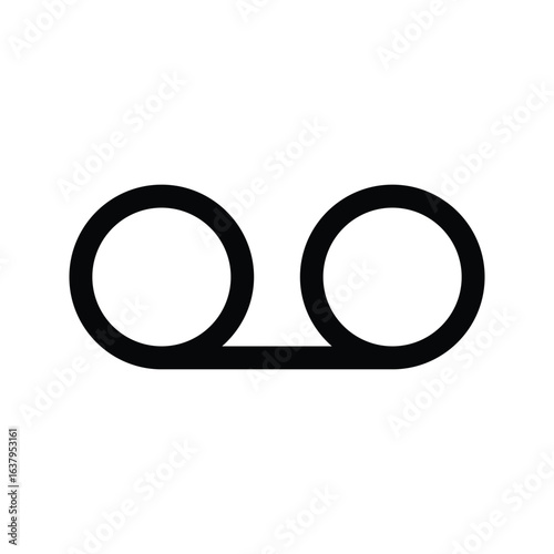Outline voicemail icon for voice messages and inbox.