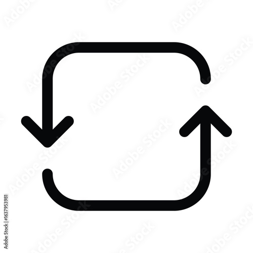 Outline repeat icon for loop, replay, or reload actions.