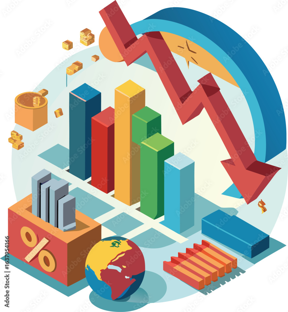 Fototapeta premium business graph icon