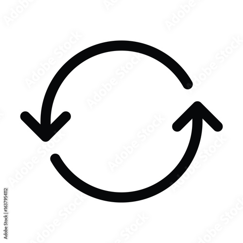 Outline repeat icon for loop, replay, or reload actions.