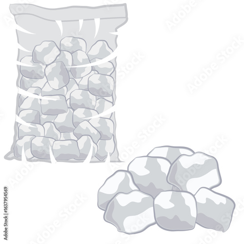 disposable cotton balls vector drawing.