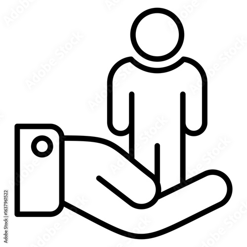 Responsible line icon