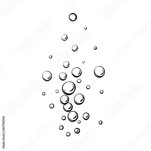 Realistic Fizzing Air Bubbles Underwater
