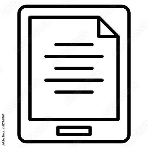 Ebook Reader line icon