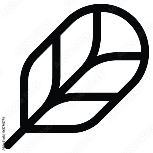 Outline feather icon for soft, blur, or smooth effects.