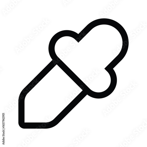 Outline dropper icon for color selection and sampling tool.