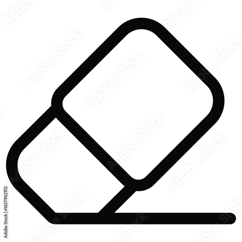 Outline eraser icon to remove, clear, or edit
