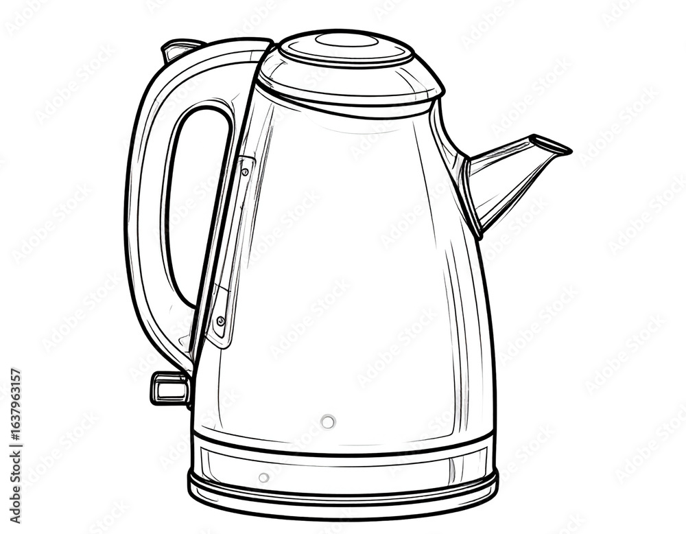 Fototapeta premium electric kettle isolated on white