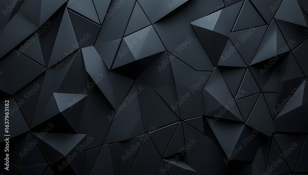 Obraz premium Minimalist Dark Triangular Texture for Futuristic Background. Generative AI