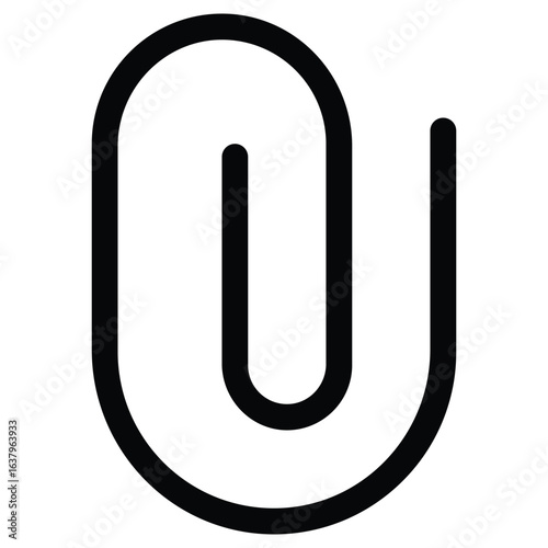Outline attachment icon to attach files or documents.