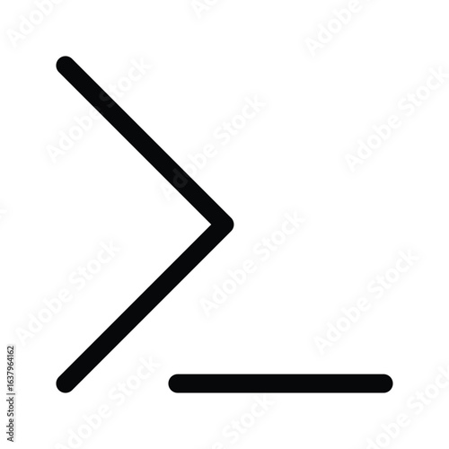 Outline terminal browser icon for command line web access.