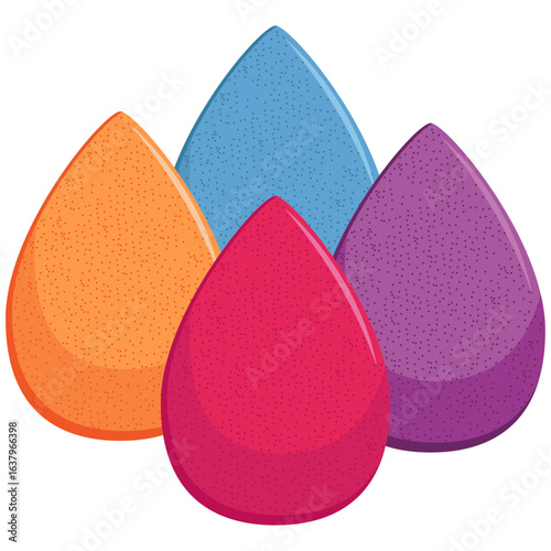 makeup foundation sponge, sponges for cosmetics, Colorful sponge set.