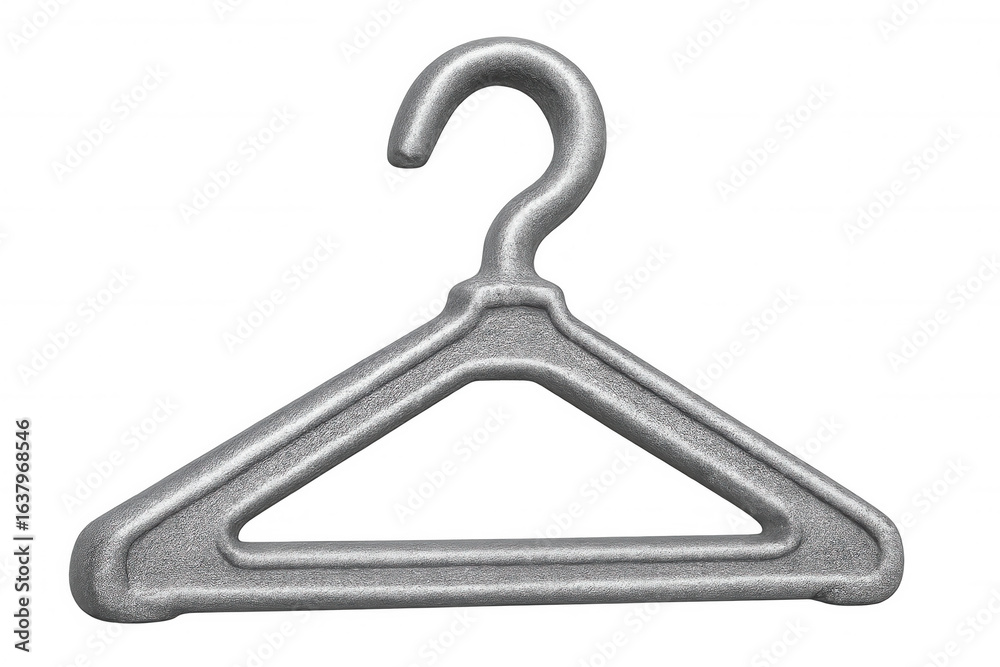 Studio shot of a metallic clothes hanger isolated on transparent background, symbolizing fashion, retail, and clothing organization Studio shot of a metallic clothes hanger isolated on transparent background, symbolizing fashion, retail, and clothing organization