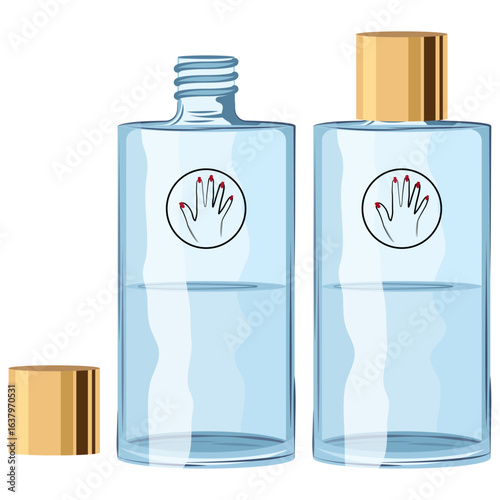 nail polish remover bottle vector.