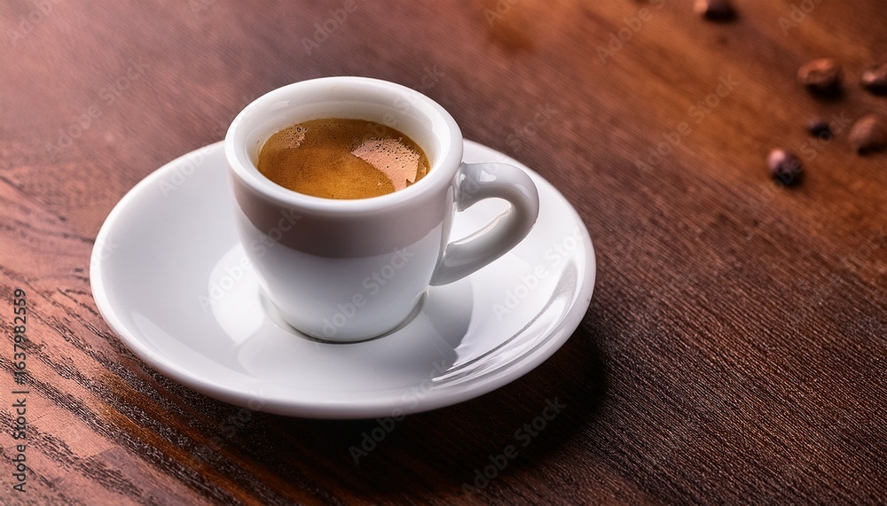 Fototapeta premium single espresso shot in white cup