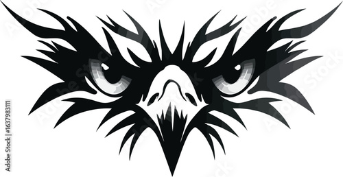 Angry bird face design
