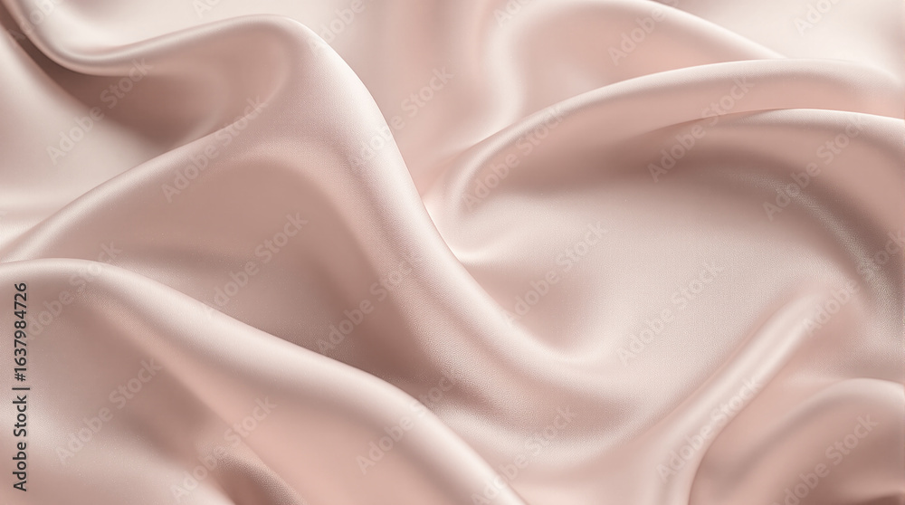 Fototapeta premium Elegant Draped Blush Pink Silk Fabric Texture