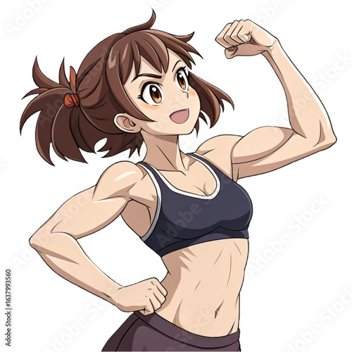 young woman doing fitness exercises