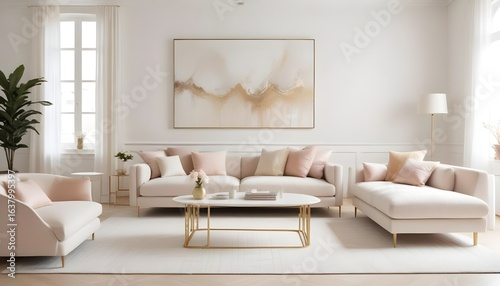 Photo interior modern design room 3d illustration