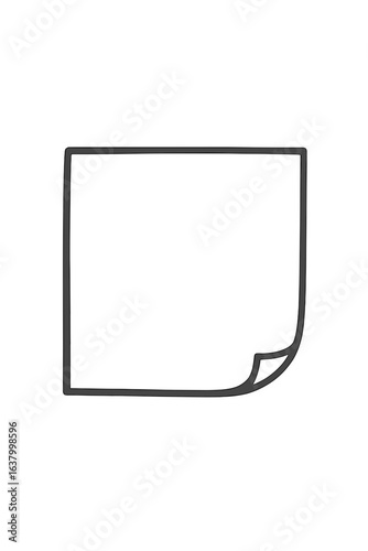 Handgezeichnete Notizzettel Vektor Illustration Minimalistisch Sticky Notes Büroklammer Klebeband Pin Wellenrand Outline Grafik Dekoration Planung Scrapbooking Wandkunst Social Media Design Element Vo