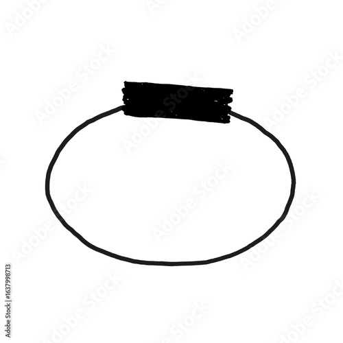 Handgezeichnete Notizrahmen Vektor Illustration Minimalistisch Schwarzes Klebeband Rechteck Rund Oval Unregelmäßig Doodle Outline Grafik Dekoration Scrapbooking Planung Social Media Design Vorlage Dig