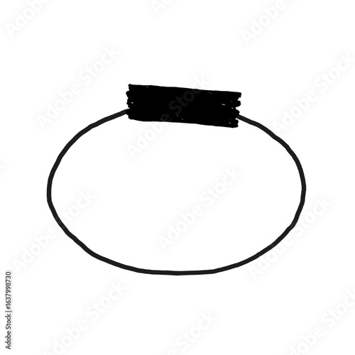Handgezeichnete Notizrahmen Vektor Illustration Minimalistisch Schwarzes Klebeband Rechteck Rund Oval Unregelmäßig Doodle Outline Grafik Dekoration Scrapbooking Planung Social Media Design Vorlage Dig