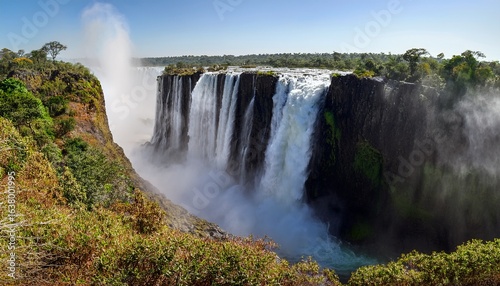 cascading water of victoria falls victoria falls waterfall cascade powerful and majestic natural wonder